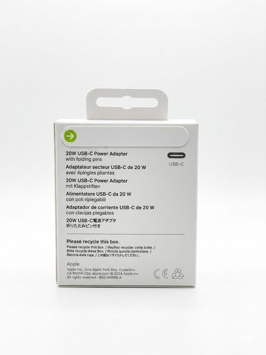Apple 20W USB-C Power Adapter (Original) NFC with Lighting cable